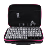 Max Maxb 60 Grids 10ml Mini Empty Nail Powder Eye Shadow Grafts Bottles Storage Case Rose Red