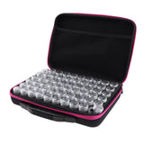 Max Maxb 60 Grids 10ml Mini Empty Nail Powder Eye Shadow Grafts Bottles Storage Case Rose Red
