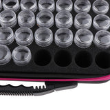 Max Maxb 60 Grids 10ml Mini Empty Nail Powder Eye Shadow Grafts Bottles Storage Case Rose Red