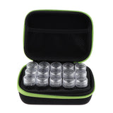 Max Maxb Essential Oil Storage Bag Travel Case Holder Organizer+15Pcs Bottle Green