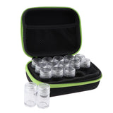 Max Maxb Essential Oil Storage Bag Travel Case Holder Organizer+15Pcs Bottle Green