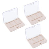 Max Maxb 3x 3 Slots Empty Makeup Palette Powder Eyeshadow Blush Lip Gloss DIY Case