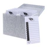 10pcs Eyelash Grafting Stand False Lash Display Board Organizer Storage Case Silver