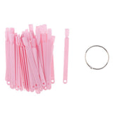Max Maxb 50pcs Nail Art False Tips Sticks Pink Color Card Practice Display Fan Board