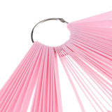 Max Maxb 50pcs Nail Art False Tips Sticks Pink Color Card Practice Display Fan Board