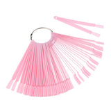 Max Maxb 50pcs Nail Art False Tips Sticks Pink Color Card Practice Display Fan Board