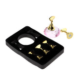 Maxbell 5pcs Nail Tip Holder Stand & Display Base for Practice Pink Crystal Base