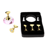 Maxbell 5pcs Nail Tip Holder Stand & Display Base for Practice Pink Crystal Base