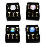 Maxbell 5pcs Nail Tip Holder Stand & Display Base for Practice Pink Crystal Base