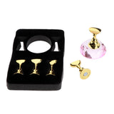 Maxbell 5pcs Nail Tip Holder Stand & Display Base for Practice Pink Crystal Base