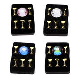 Maxbell 5pcs Nail Tip Holder Stand & Display Base for Practice Pink Crystal Base