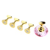 Maxbell 5pcs Nail Tip Holder Stand & Display Base for Practice Pink Crystal Base
