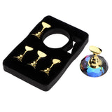 Maxbell 5pcs Nail Tip Holder Stand & Display Base for Practice Colorful Crystal Base