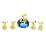 Maxbell 5pcs Nail Tip Holder Stand & Display Base for Practice Colorful Crystal Base