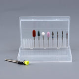 Maxbell 10pcs/set Professional Nail Tips Grinding Heads Nail Art Drill Bits Tool A