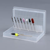 Maxbell 10pcs/set Professional Nail Tips Grinding Heads Nail Art Drill Bits Tool A