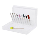 Maxbell 10pcs/set Professional Nail Tips Grinding Heads Nail Art Drill Bits Tool A