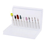 Maxbell 10pcs/set Professional Nail Tips Grinding Heads Nail Art Drill Bits Tool A