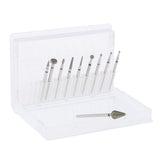 Maxbell 10pcs/set Professional Nail Tips Grinding Heads Nail Art Drill Bits Tool E
