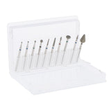 Maxbell 10pcs/set Professional Nail Tips Grinding Heads Nail Art Drill Bits Tool E