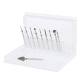 Maxbell 10pcs/set Professional Nail Tips Grinding Heads Nail Art Drill Bits Tool E