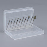 Maxbell 10pcs/set Professional Nail Tips Grinding Heads Nail Art Drill Bits Tool E