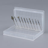 Maxbell 10pcs/set Professional Nail Tips Grinding Heads Nail Art Drill Bits Tool E
