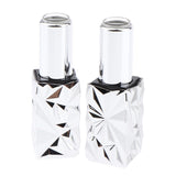 Maxbell 2x 12.1mm Empty Lipstick Tube Lip Balm Container DIY Cosmetic Makeup Tools Silver 01