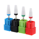 Maxbell Set of 4Pcs Electric Ceramic Nail Drill Bit Manicure Pedicure Grinding Tools