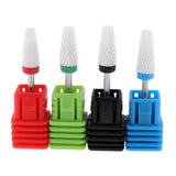 Maxbell Set of 4Pcs Electric Ceramic Nail Drill Bit Manicure Pedicure Grinding Tools