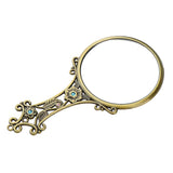 Maxbell Travel Portable Handheld Vanity Makeup Mirror Home Salon Girls Gift Bronze