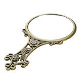 Maxbell Travel Portable Handheld Vanity Makeup Mirror Home Salon Girls Gift Bronze