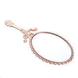 Maxbell Foldable Vintage Mirror Hand Held Makeup Mirror Small Beauty Dresser Gift Rose Gold