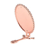 Maxbell Foldable Vintage Mirror Hand Held Makeup Mirror Small Beauty Dresser Gift Rose Gold