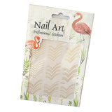 Maxbell 3D Golden Metallic Nail Art Stickers Decals Self-ahesive Tips Decorations 3