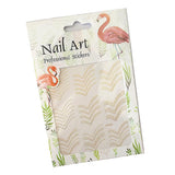 Maxbell 3D Golden Metallic Nail Art Stickers Decals Self-ahesive Tips Decorations 3