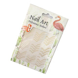 Maxbell 3D Golden Metallic Nail Art Stickers Decals Self-ahesive Tips Decorations 3