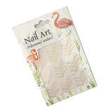 Maxbell 3D Golden Metallic Nail Art Stickers Decals Self-ahesive Tips Decorations 3