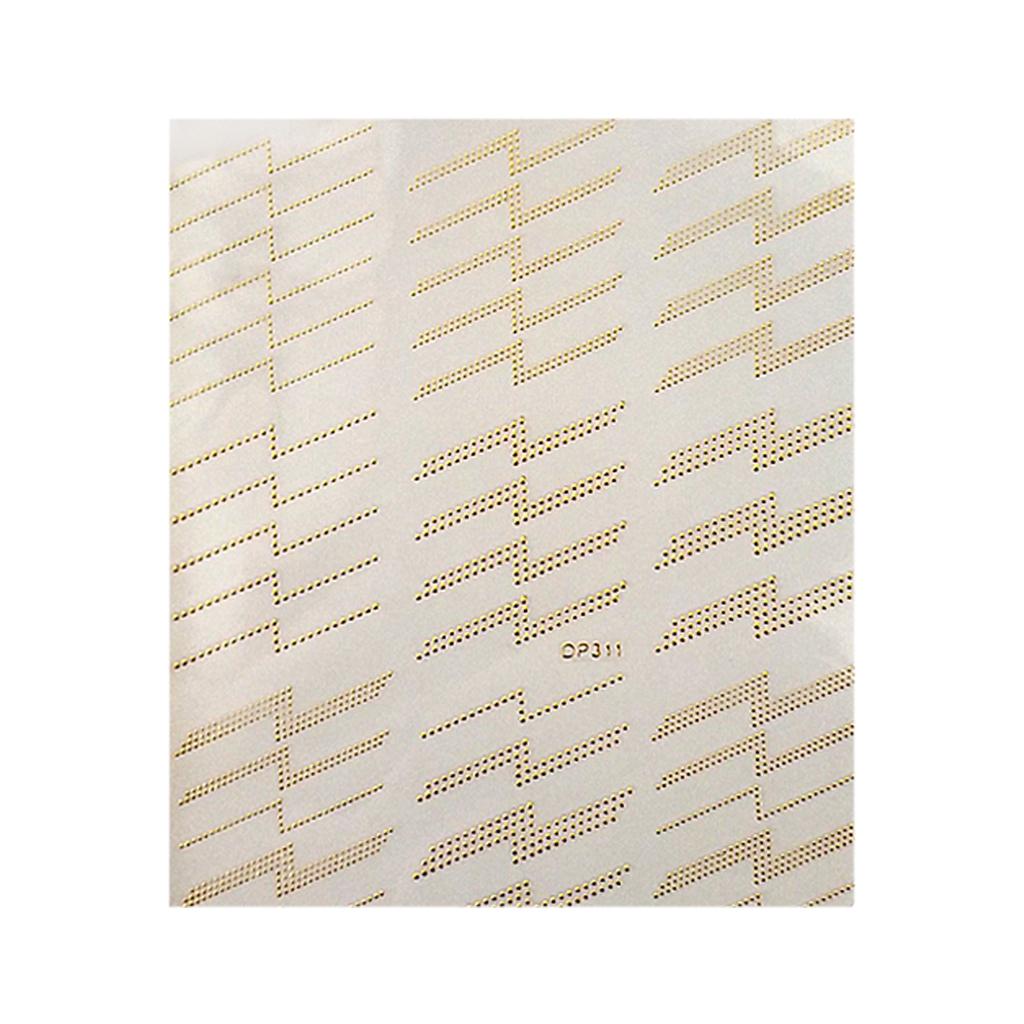 Maxbell 3D Golden Metallic Nail Art Stickers Decals Self-ahesive Tips Decorations 6