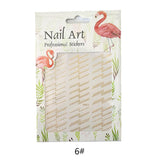 Maxbell 3D Golden Metallic Nail Art Stickers Decals Self-ahesive Tips Decorations 6