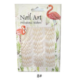 Maxbell 3D Golden Metallic Nail Art Stickers Decals Self-ahesive Tips Decorations 8