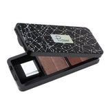 Maxbell Double Color Shimmer Glitter Eyeshadow Powder Palette with Brush Bare Brown