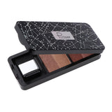 Maxbell Double Color Shimmer Glitter Eyeshadow Powder Palette with Brush Pink Gold
