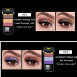 Maxbell Double Color Shimmer Glitter Eyeshadow Powder Palette with Brush Grey Moving Heartstring