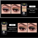 Maxbell Double Color Shimmer Glitter Eyeshadow Powder Palette with Brush Grey Moving Heartstring