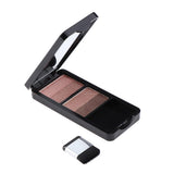 Maxbell Double Color Shimmer Glitter Eyeshadow Powder Palette with Brush Grey Moving Heartstring