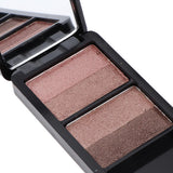 Maxbell Double Color Shimmer Glitter Eyeshadow Powder Palette with Brush Grey Moving Heartstring