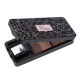 Maxbell Double Color Shimmer Glitter Eyeshadow Powder Palette with Brush Grey Moving Heartstring