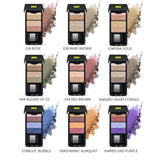 Maxbell Double Color Shimmer Glitter Eyeshadow Powder Palette with Brush Grey Moving Heartstring