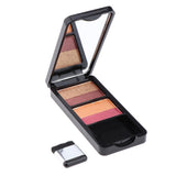 Maxbell Double Color Shimmer Glitter Eyeshadow Powder Palette with Brush Lovely Kumquat